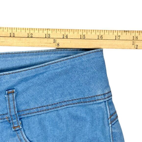 Quarry Core Skinny Ankle Jeans Women 12 Blue Light Wash Push-Up Hi Waisted Chic - Picture 11 of 16